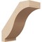 Ekena Millwork 5-inch W x 12-inch D x 12-inch H Baker Rough Cedar Woodgrain TimberThane Knee Brace, Primed BRCUR05X12X12BKRRCPR - alternate 1